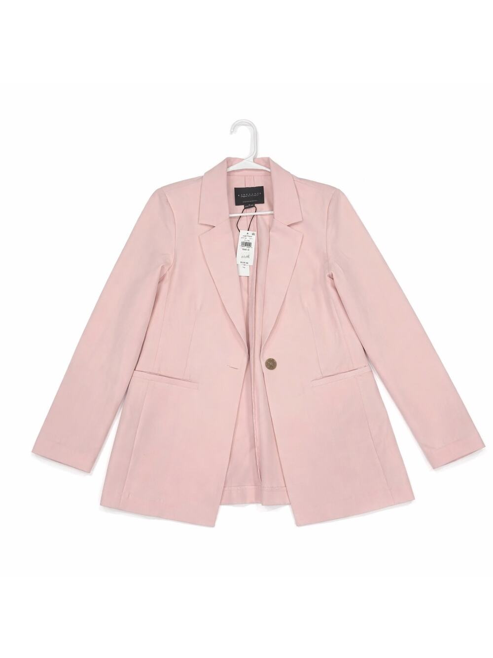 Anthropologie Sanctuary Pink Blazer with single button structured lapel. Women M